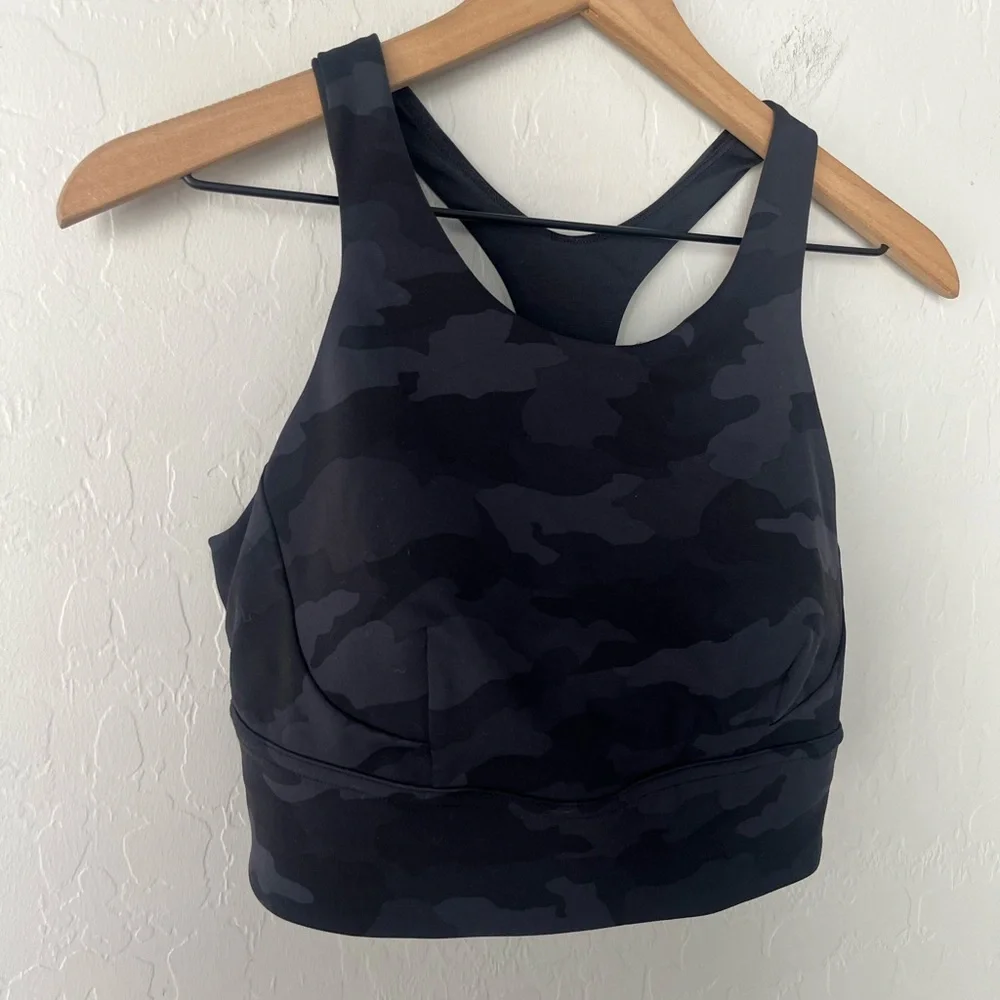 Lululemon wunder train long line bra crop top camo 12 - Picture 6 of 7